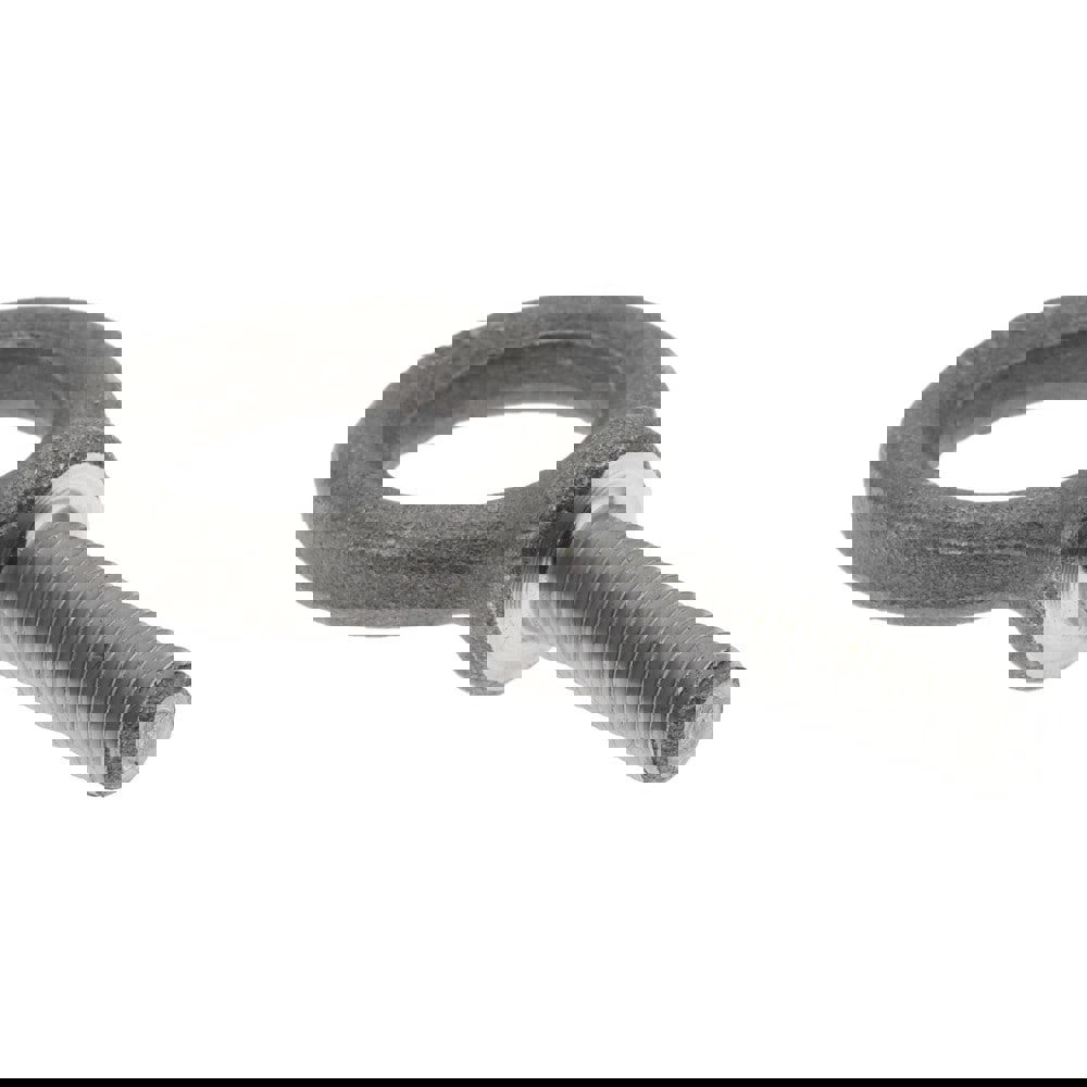 Fixed Lifting Eye Bolt: With Shoulder, 500 lb Capacity, 1/4-28 Thread, Grade 1030 Steel